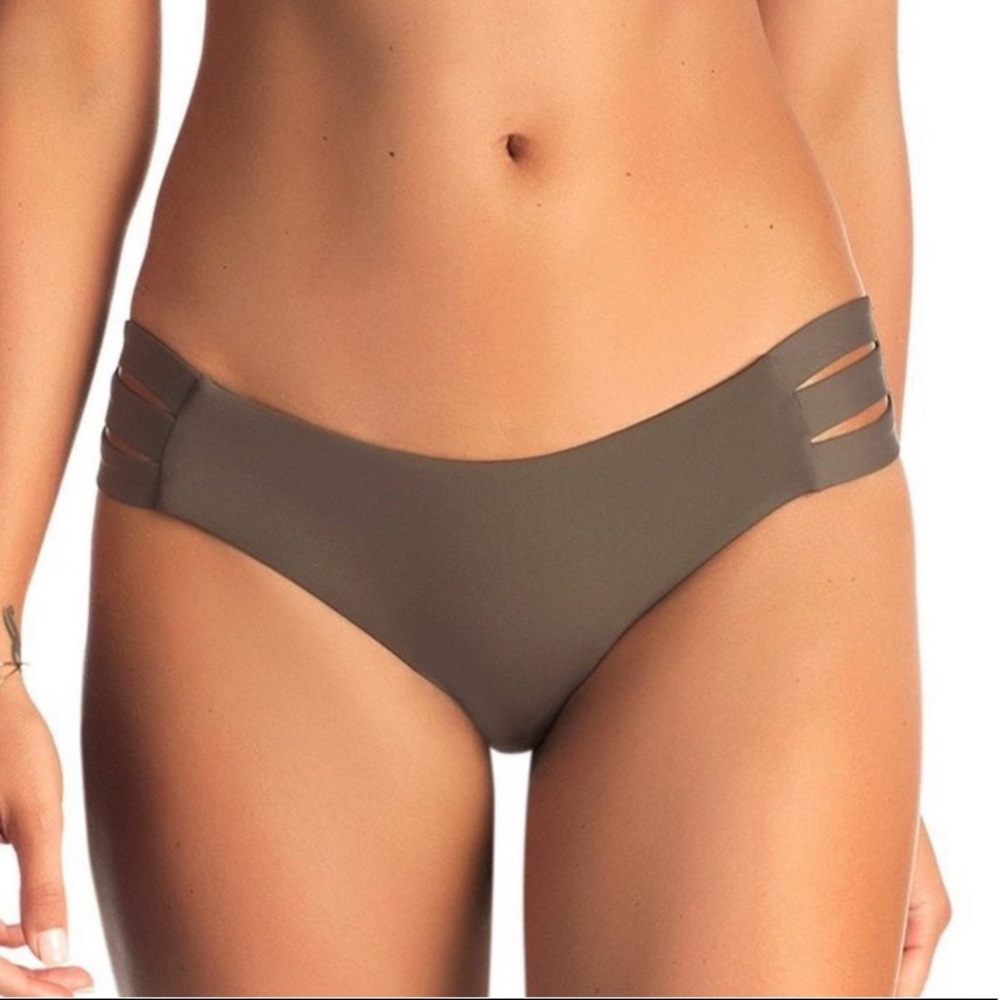 Vitamin A Emelia Triple Strap Bottom Army Green